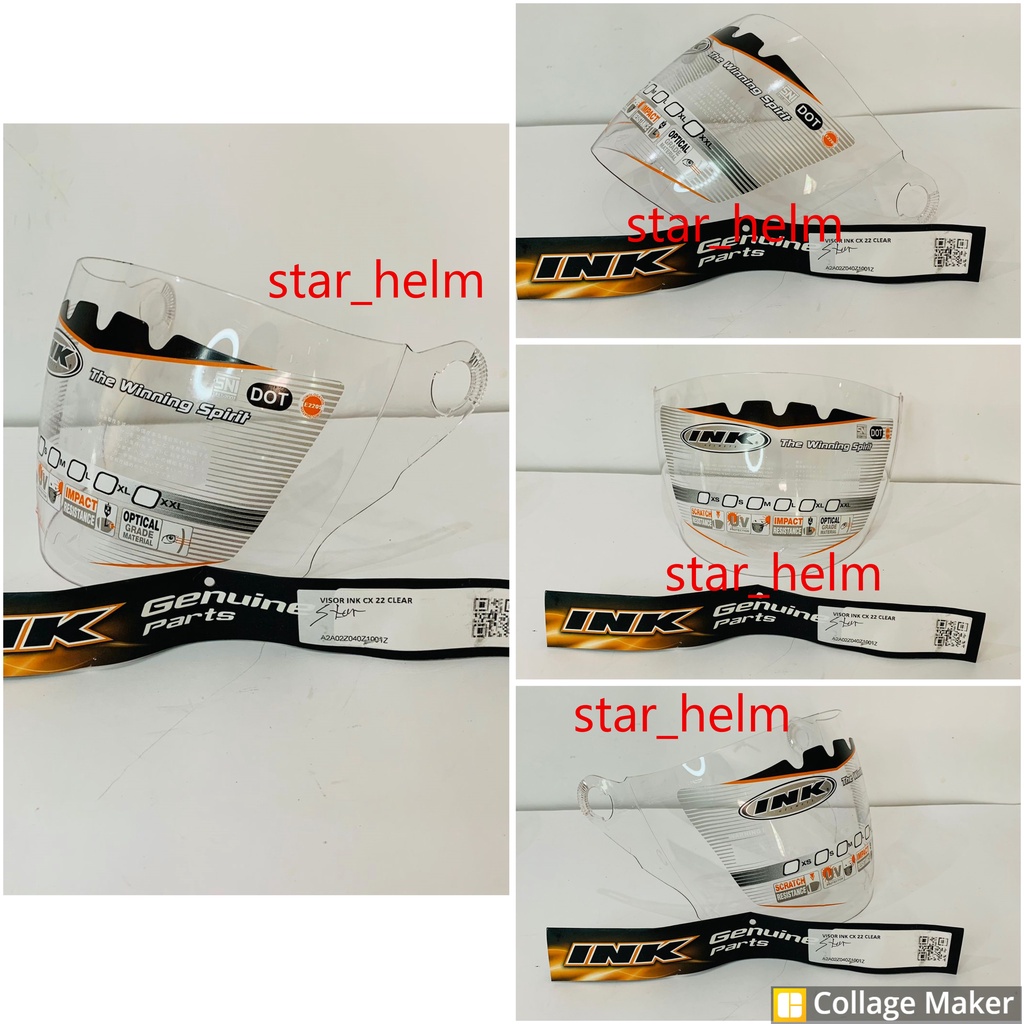 KACA HELM INK TOPI  VISOR HELM INK CX22 - CX25 - FLASH - 2VISION - ROMEO ORIGINAL 100%