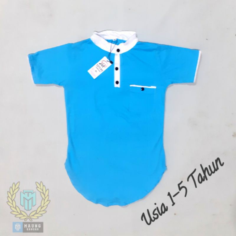 Kaos Kurta Anak / Koko Anak / Baju Koko / Premium Katun Combet 30s