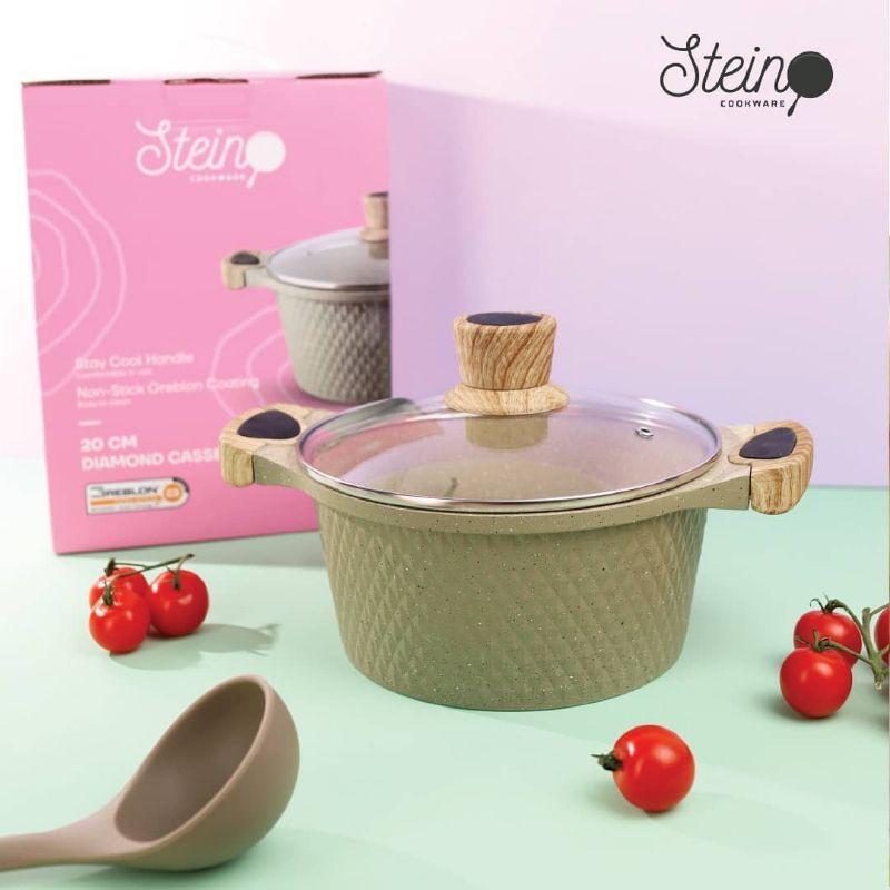 Steincookware Panci Diamond Caserolle 20 cm Stein Diamond Series (FREE HADIAH)