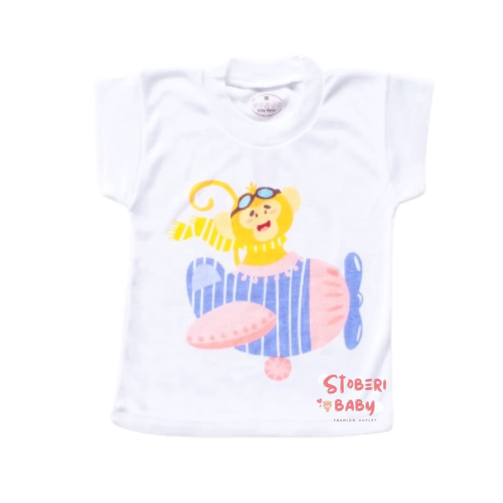 stoberi baby - KAOS ONECK MOTIF ANAK kaos dalam oblong anak laki2 dan perempuan newborn-4thn