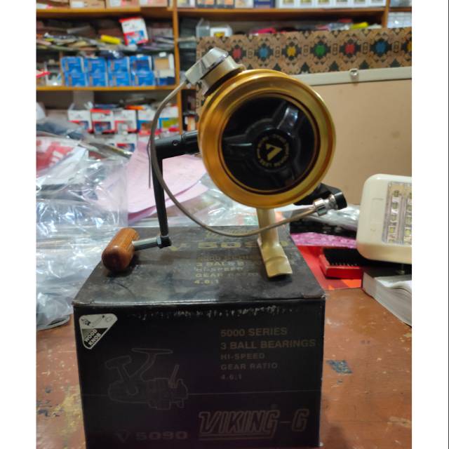 alat pancing katrol pancing viking 3 ball bearing 5035,5040,5050,5060,5070,5080,5090