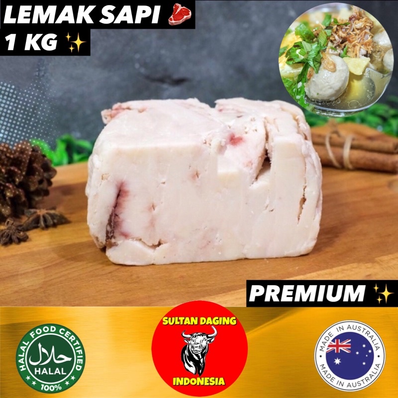 

LEMAK SAPI PREMIUM 1 KG IMPORT AUSTRALIA/ KALDU SAPI/ LEMAK FAT SAPI/ MINYAK SAPI/ BEEF FAT/ FAT BEEF/ DAGING LEMAK SAPI/ LEMAK 1KG