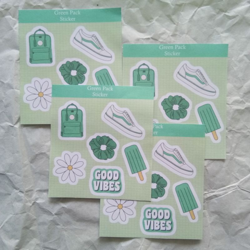 

[Bujo Sticker] Green Pack Sticker / Sticker Pack Hijau
