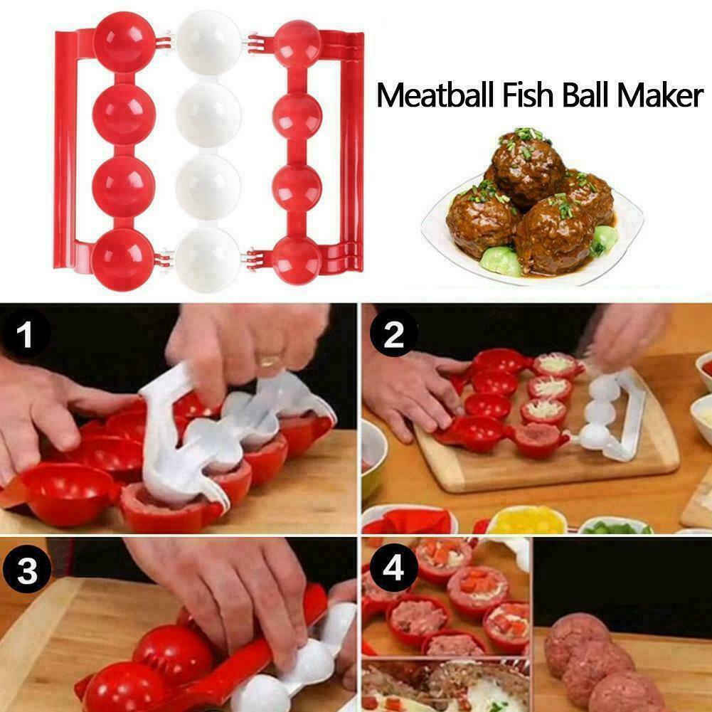 1Pcs Kitchen Meatballs Mold /  Homemade DIY Fish Ball Maker / Sushi Ice Cream Balls Mould /  Self Stuffing Food Cooking Ball Tool