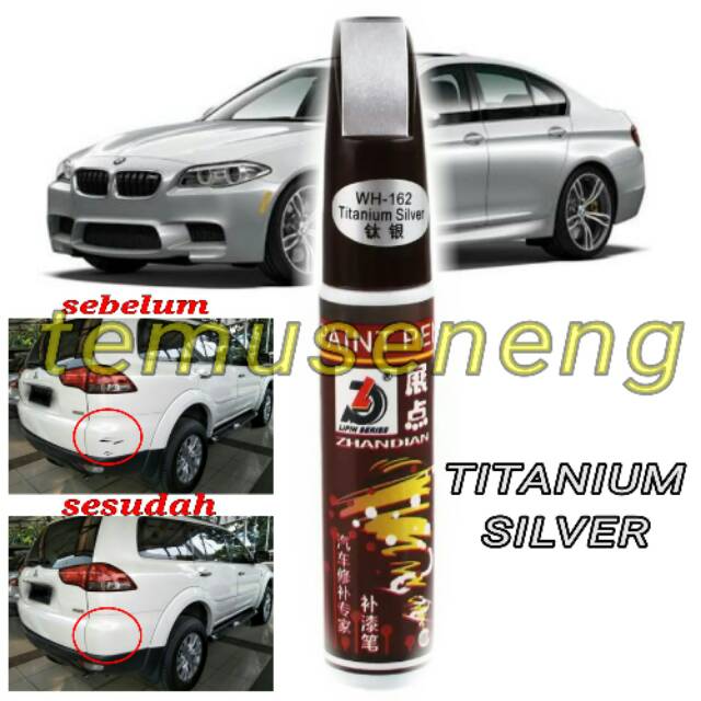 TITANIUM SILVER TERANG METALLIC  SPIDOL CAT  WARNA BODY 