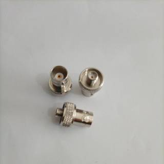 Konektor Silver Sambungan BNC - SMA Female to BNC Female / Untuk Antena BNC Konektor Ht FEMALE Baofeng / Connector Ht Female to Antena BNC