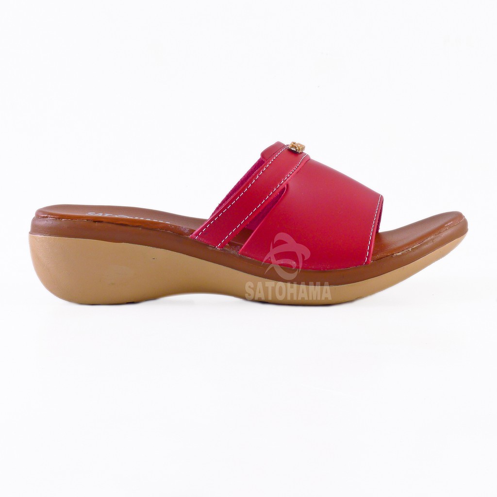 Satoham Sandal Wanita Sandal Fashion Sandal Cewek Santai Sandal Casual Sandal Kokop Sandal Merah