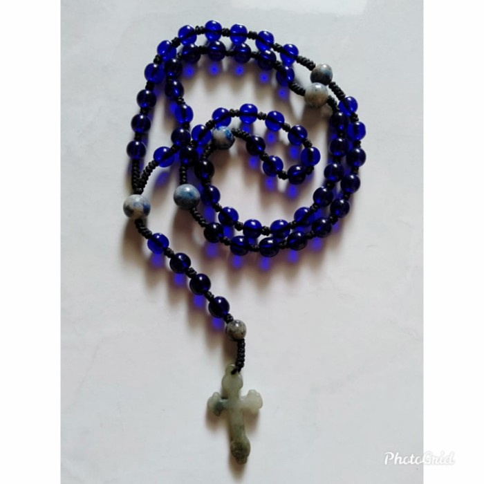 Jual Rosario Batu Alam Biru Asli Dr Myanmar Shopee Indonesia