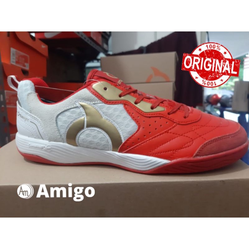 Sepatu Kiper Futsal Pivot Anchor Jogosala Rampage Merah Putih Emas Original