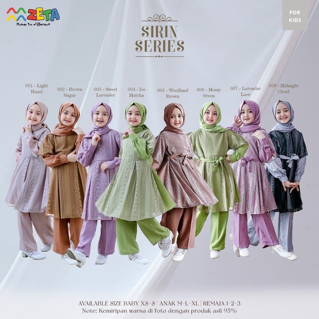ZETA TUNIK SET CELANA ANAK / SIRIN SERIES