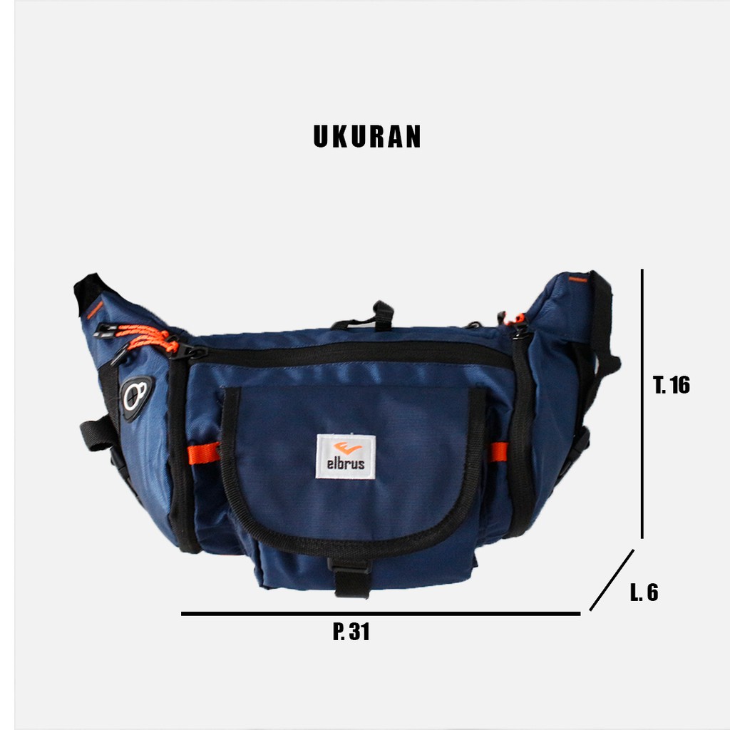 Tas Waistbag ELBRUS CAMSHOT - Tas Selempang Pria / Tas Waistbag - Tas Pria - Tas Wanita AIRPHONE