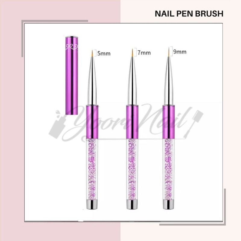 Diamond pen brush 5mm 7mm 9mm 11mm kuas painting gel brush nail art paint kuas lukis uv gel nails