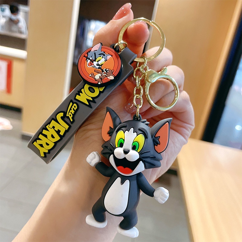 2022 Gantungan Kunci Boneka Kartun Anime Tom &amp; Jerry Bahan PVC