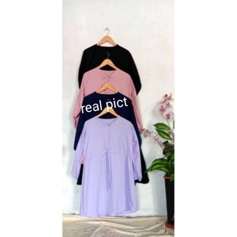 BETHA TUNIK •• LONG TUNIK POLOS •• Bheta Long Tunik Moscrepe Busui