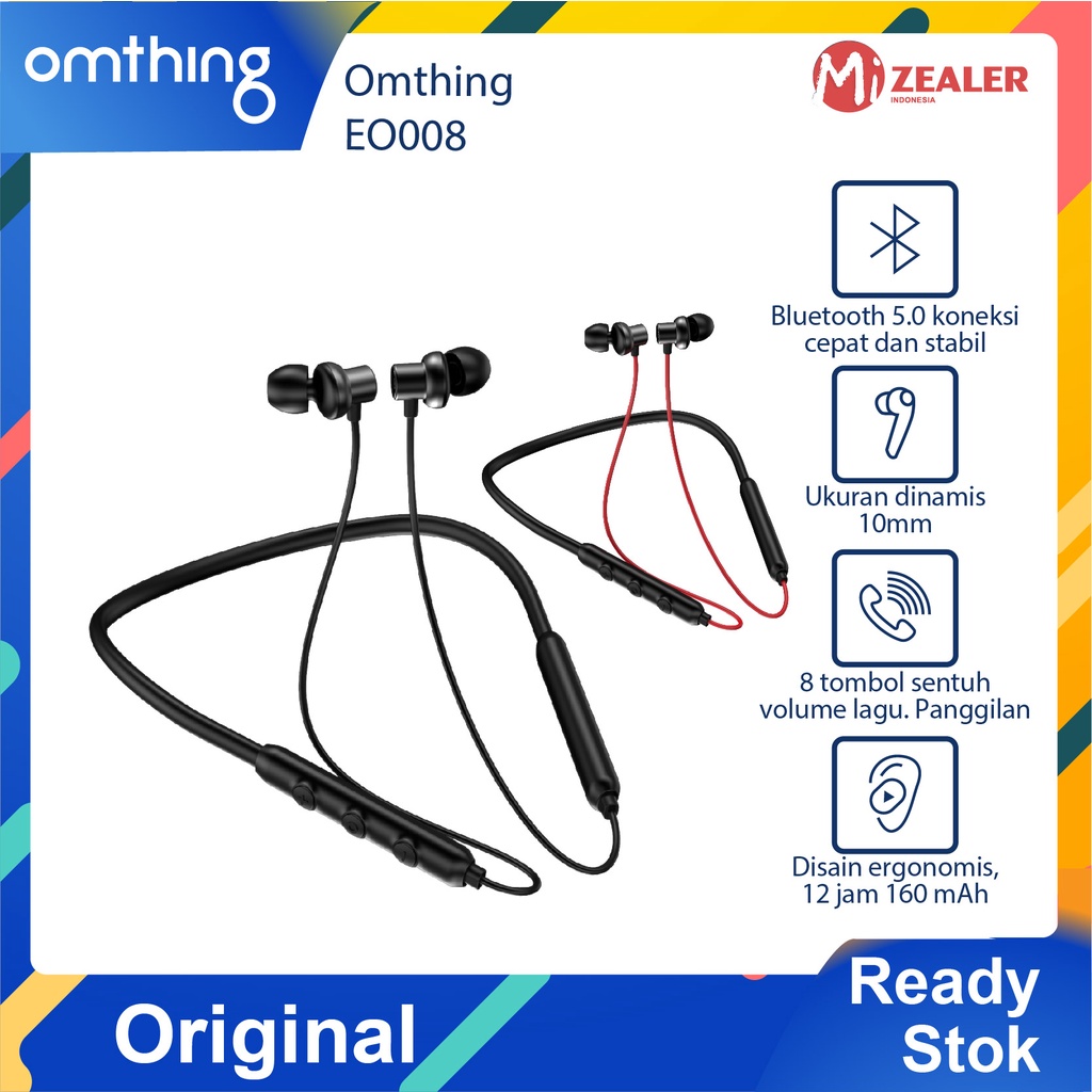 1MORE Omthing AirFree Lace Neckband Wireless Bluetooth Headphones HQ Micphone 10mm Dynamic EarBuds