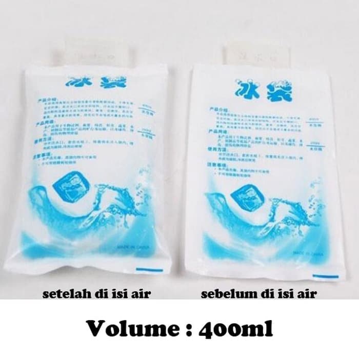 Ice Gel Bag Jelly Es Pack Cooler / kantong air es Menjaga Suhu Dingin Tas Iconic 400ML