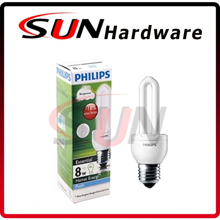 Lampu Philips Essential 8 Watt Putih Cdl Cool Day Light E27