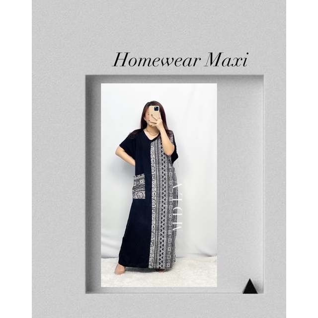 MDLV ~ 91981# Homewear Maxi Dress Maxi Dress Jumbo Import