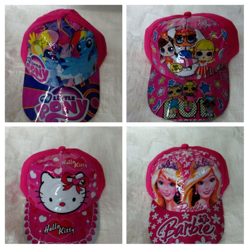 Topi anak mika perempuan/topi karakter anak cewek
