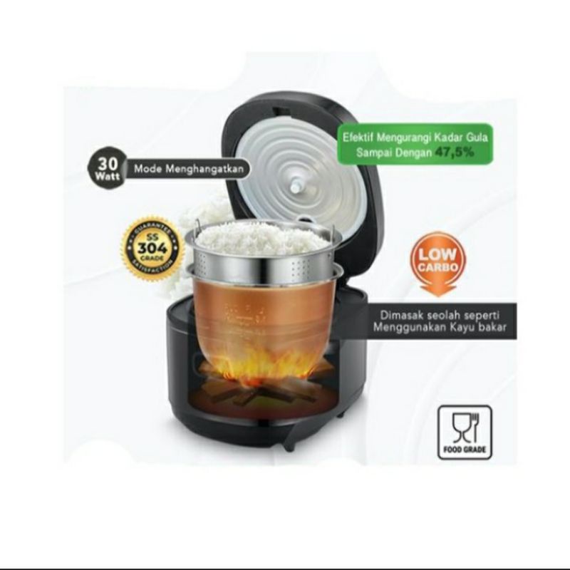 CYPRUS RICE COOKER LOW CARBO LOW SUGAR RC 0502 PRODUK TERBARU MANTAP BONUS TIMBANGAN GEA