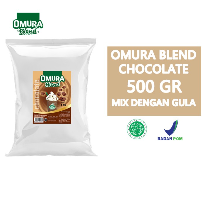 

Omura blend bubuk minuman mix rasa Chocolate/Cokelat 500 gr
