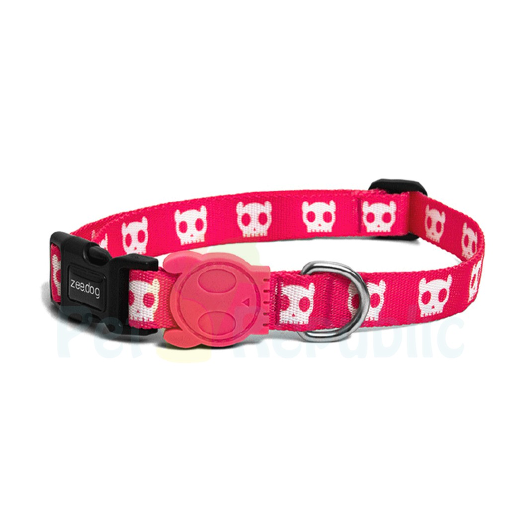 

ZEEDOG Pet Collar Premium Collar PINK SKULL