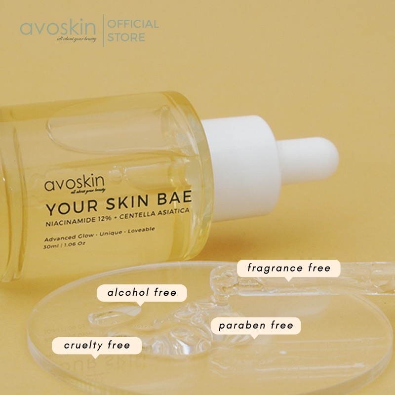 AVOSKIN Your Skin Bae SERUM Niacinamide 12% + Centella Asiatica 30ml BPOM Serum Pemutih Wajah