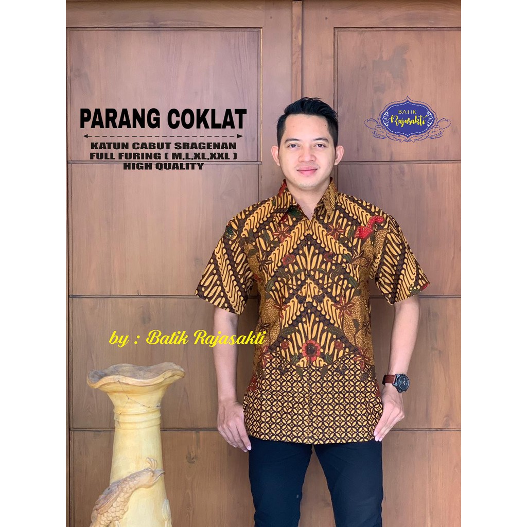 PARANG COKLA2 RAJASAKTI KEMEJA BATIK SOLO PRIA LENGAN PENDEK LAPIS FURING ATASAN BATIK PREMIUM MODERN KATUN HALUS BAHUWIRYA  BANAMITRA BANAMITRA PUTIH BANGSAWAN BAYU PUTRA BERLIAN BIRU BHARATAYUDA BIMASENA BIRENDRA BIRU INDAH BRAHMAKERTA BRAHMAKERTA MERAH