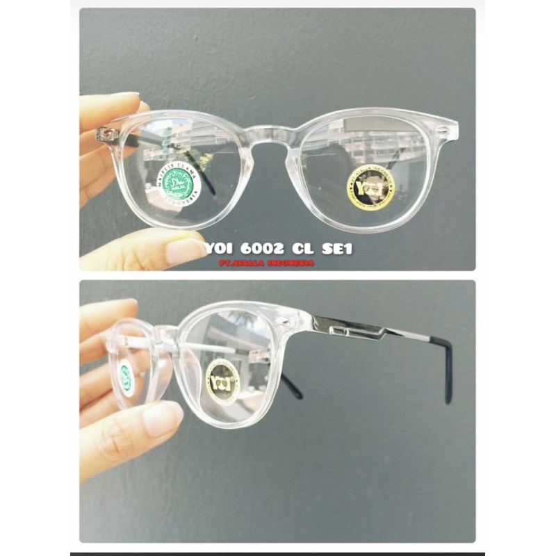 FRAME KACAMATA OVAL PLASTIK BESI HYPEBEAST KEINIAN