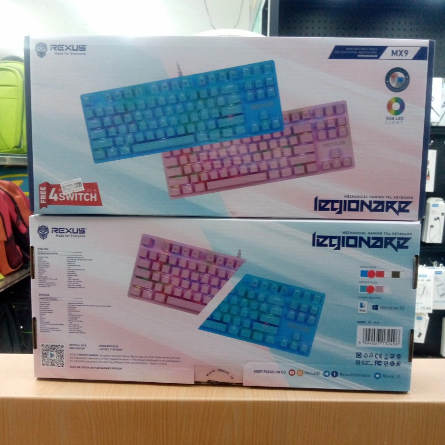 Keyboard Gaming Mekanikal Rexus MX9 Legionaire Mechanical