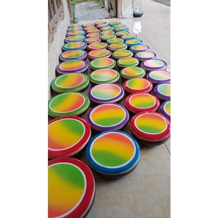 Rebana Qasidah 1 set Kulit Warna