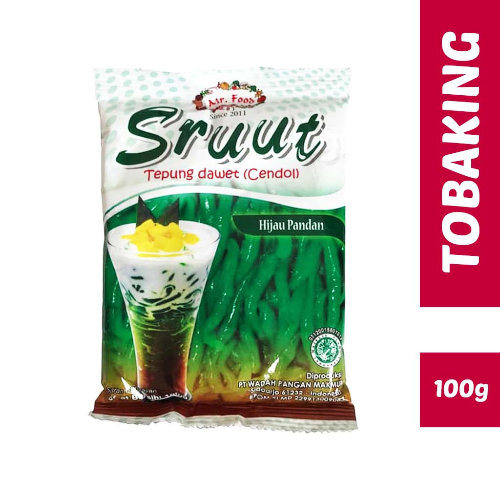 

Tepung Dawet Cendol Sruut Mr. Food 100gr Pandan Hijau
