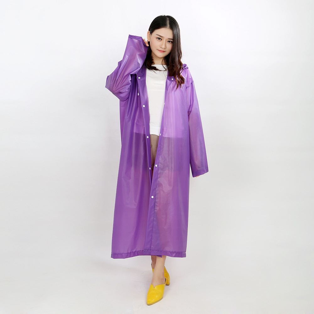 Jas Hujan Terusan Raincoat EVA Stylist Mantel Travelling Polos