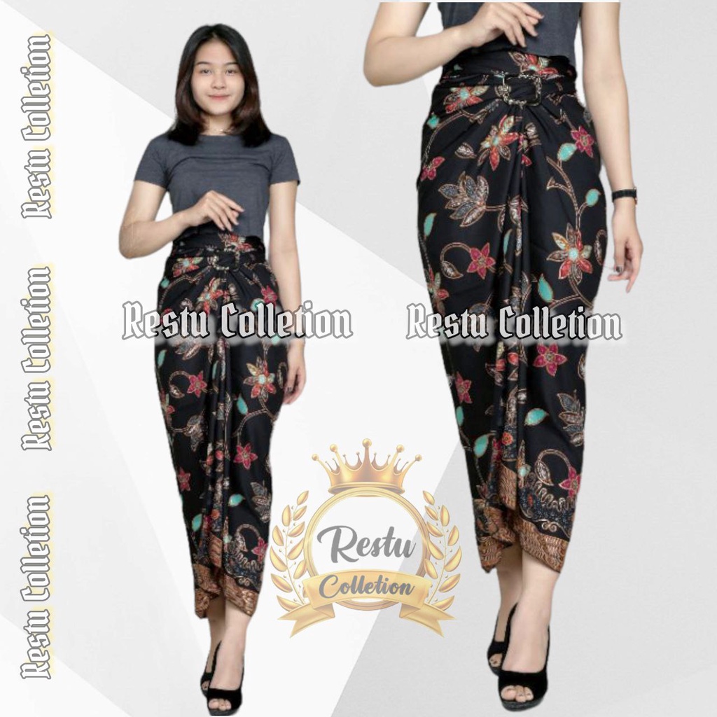 COD Restu Colletion Rok Lilit Songket Serut Batik Bawahan Kebaya Wisuda Kemeja Bloese Kondangan Nikahan Tunangan Wanita Allsize Bahan Satin HQ Premium LARAS SALEM BESTSELLER