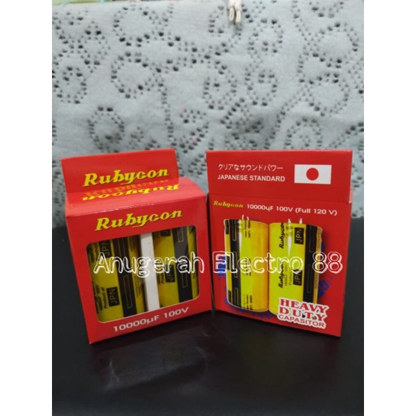 Elco 10000UF 100V New Rubycon Yellow Per Set dan Satuan Original Japan