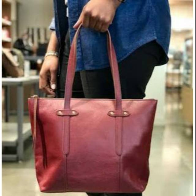 fossil felicity tote cabernet