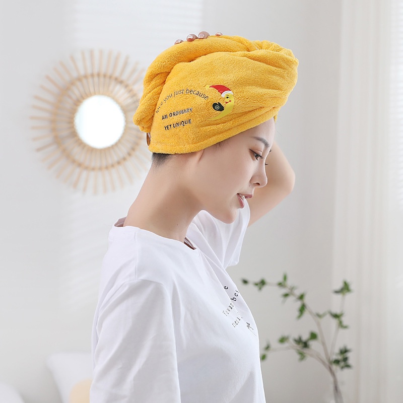 HANDUK KEPALA HABIS KERAMAS CORAL FLEECE HAIR WRAP TEBAL HANDUK PENGERING RAMBUT