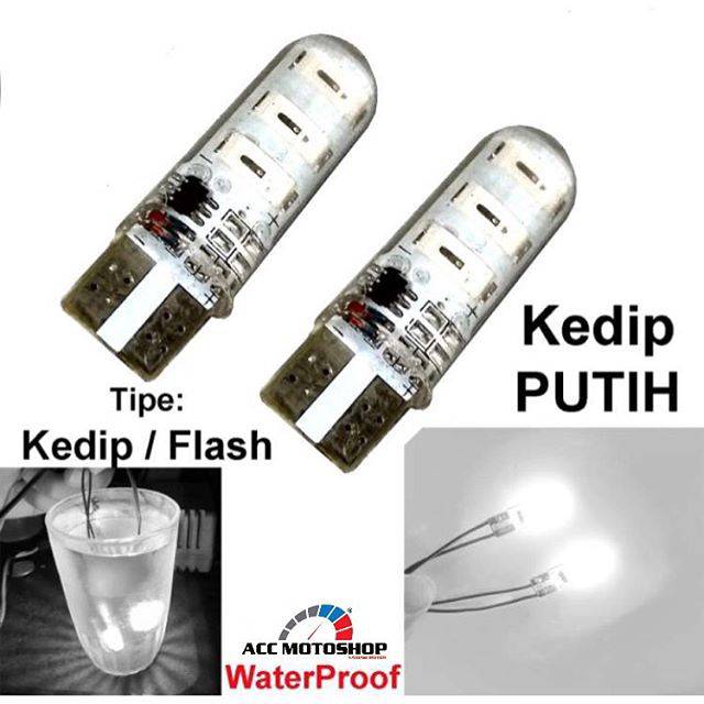 Lampu Sen Lampu Senja Lampu Kabut Jelly Flash 6 Led Putih Biru 12 V