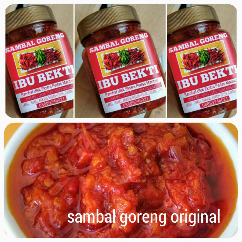 

SAMBAL ORIGINAL IBU BEKTI | BERAT ISI 200 GRAM | TANPA MSG | TANPA PENGAWET | TANPA TERASI