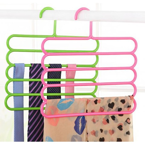 HARGA PROMO!! Hanger Pakaian 5 in1 Gantungan Multifungsi Hanger Handuk Hanger Jilbab Serbaguna (COD)