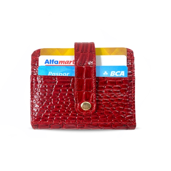 MEIMEISHOP LAVA CARD HOLDER CROCO FASHION WALLET CREDIT CARD HOLDER MINI WALLET LOKAL BATAM