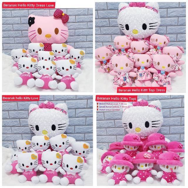 Boneka Beranak Hello Kitty Jumbo dan Hello Kitty Mini