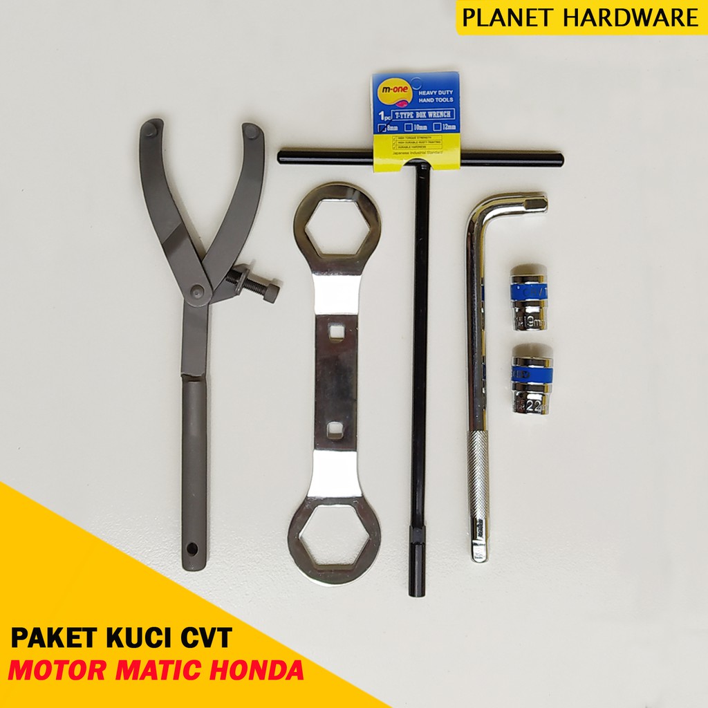 Paket Kunci CVT Motor Matic Honda / Treker / Kunci CVT / Kunci T8 / Kunci Pully / Bayar Di Tempat