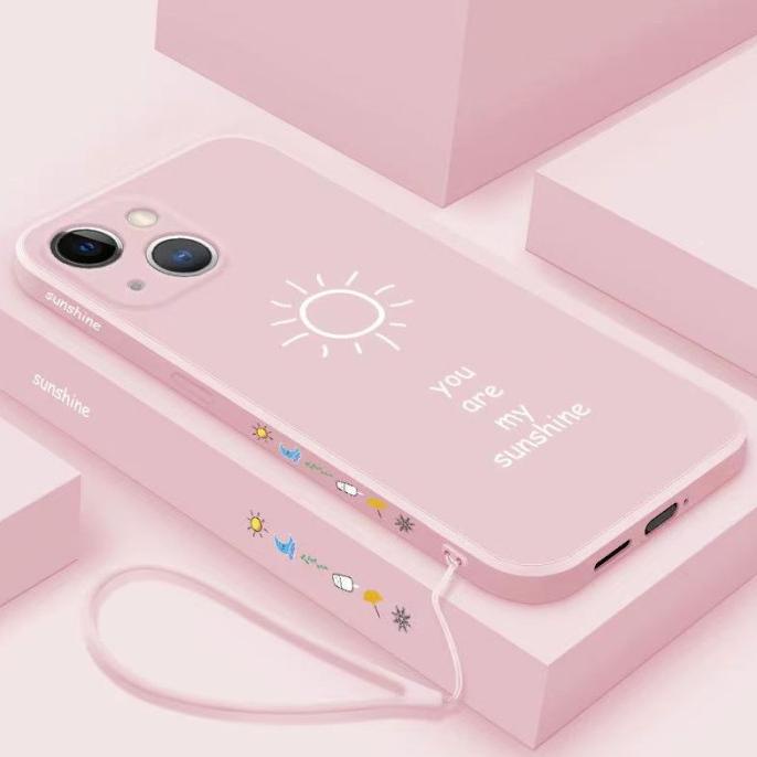 Iphone 13 Pro Max Soft Case Tali Motif Sunshine Silikon Casing Hp - Me (Sale)