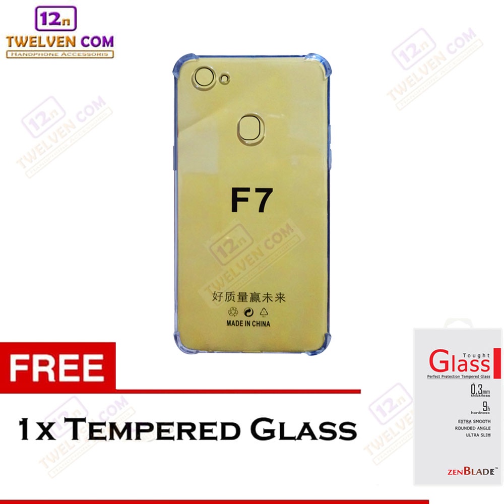 [FLASH SALE] Case Anti Crack Anti Shock Softcase Oppo F7 - Free Tempered Glass