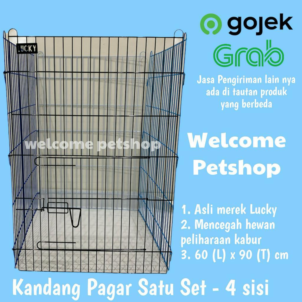 [KHUSUS GOJEK GRAB] Kandang Pagar Hewan Satu Set 60x90 cm Lucky 4 Sisi