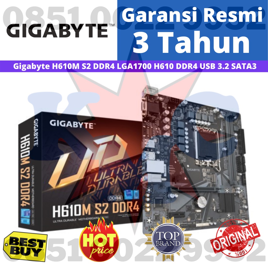 Gigabyte H610M S2 DDR 4 LGA 1700 H610 DDR4 USB 3.2 SATA 3