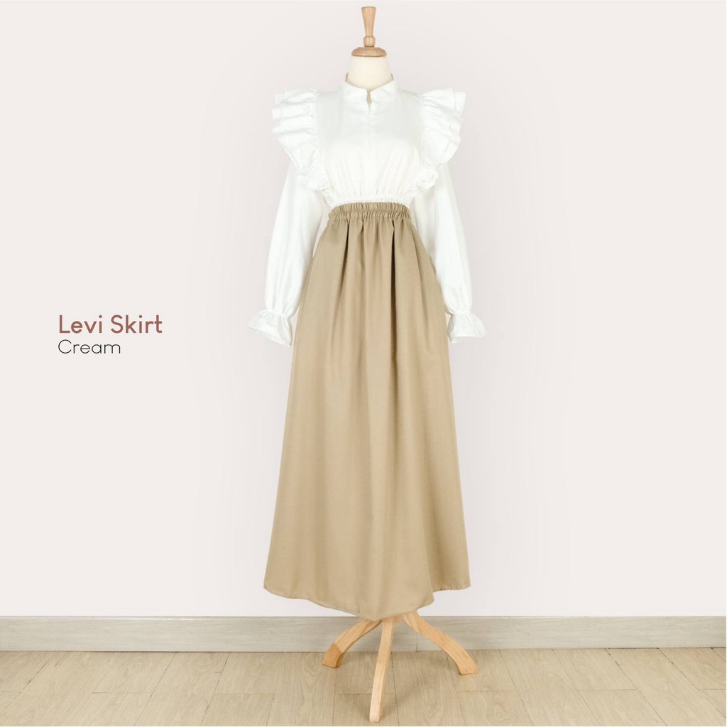 Levi Skirt | Rok Korea Polos Basic Panjang