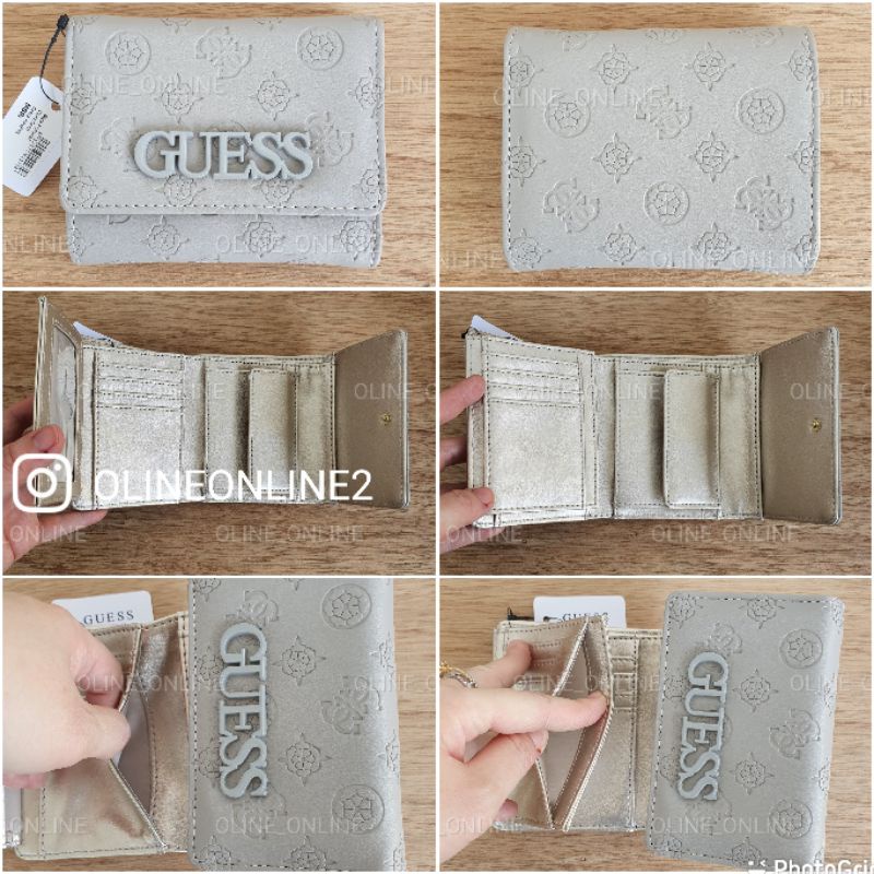 Dompet wanita kamryn embossed gs women trifold wallet mini to gb medium size