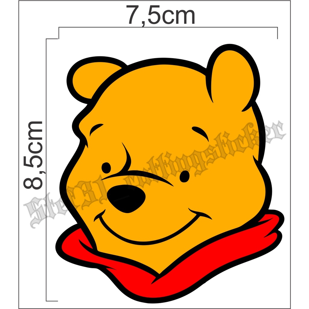 

Stiker cutting kepala winnie the pooh